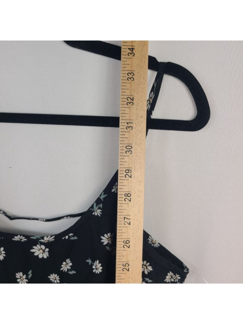 NEW Hollister Floral Tiered Black Mini Dress Spaghetti Straps Size M - Picture 4 of 7